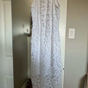 Guess White Lace Maxi Dress